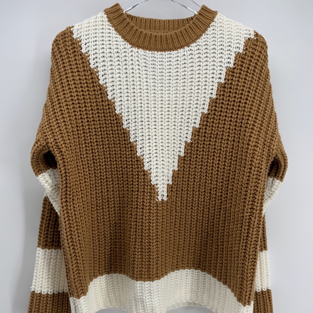 Ellison Chunky Knit Crewneck Sweater Medium